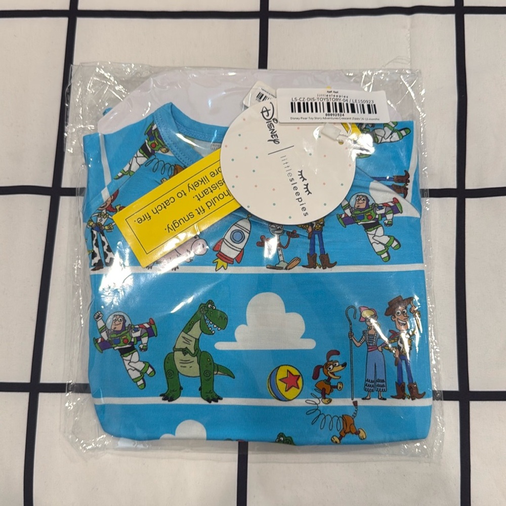 Little sleepies Toy Story crescent zippy